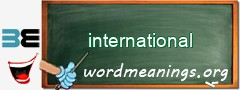 WordMeaning blackboard for international